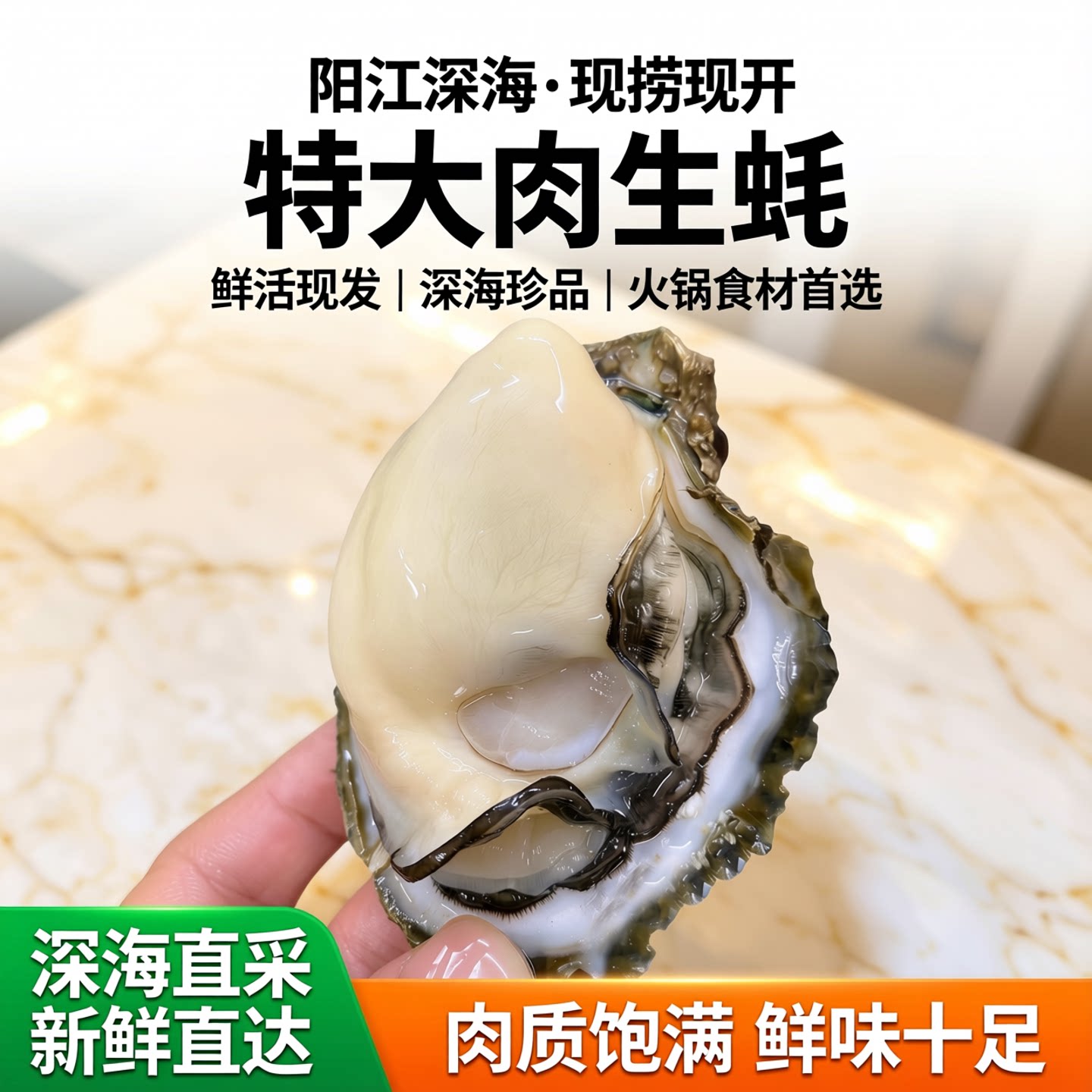正宗阳江深海特大生蚝肉现捞现发