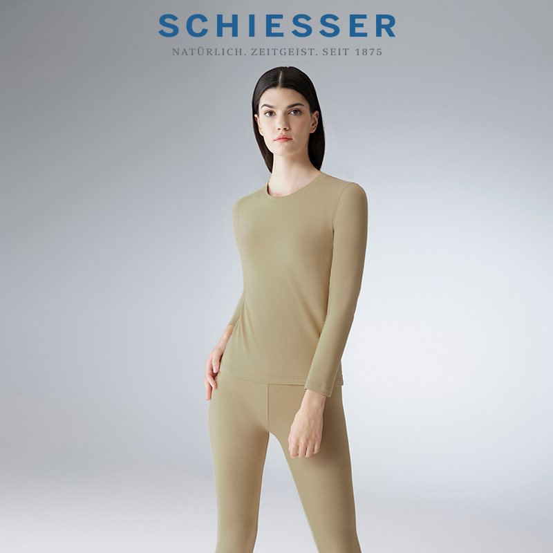 SCHIESSER舒雅女士玻尿酸美肌系列双面磨毛保暖内衣套装21975W
