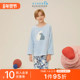 SCHIESSER舒雅童装 男童法兰绒柔软亲肤印花睡衣家居服套装 21717H