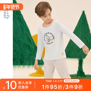 SCHIESSER舒雅童装男童棉质小企鹅超人印花睡衣家居服套装23325H