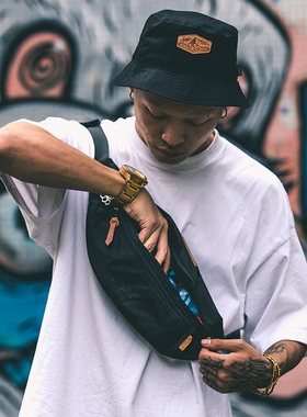 ACROSS街头嘻哈胸前包男女士时尚百搭斜挎包单肩学生复古腰包斜跨