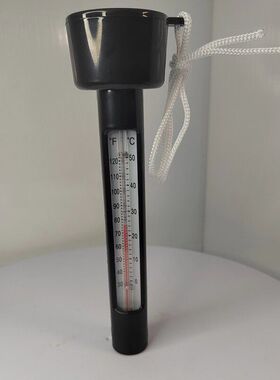 泳池水温计黑色浮水温度计红颜色出口温度计外贸货源