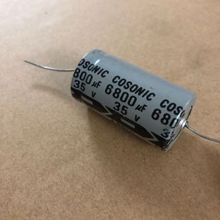 台产COSONIG 轴向卧式 功放电解电容 35V6800UF 6800UF35V 22X40