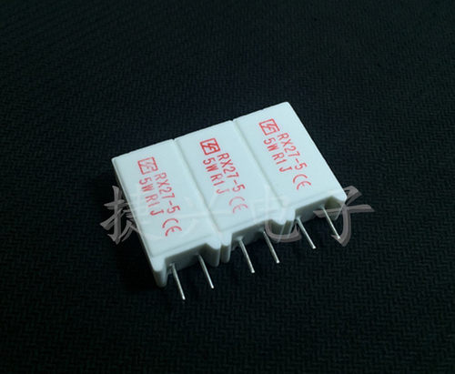 5WR1J 全新RX27-5 立式 陶瓷水泥电阻 5W0.1欧 精度5% 脚距：6mm