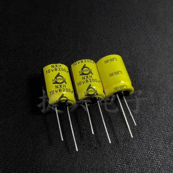 10V8200UF 韩国三莹 NXH黄袍 功放滤波 电解电容 8200UF10V 18X25