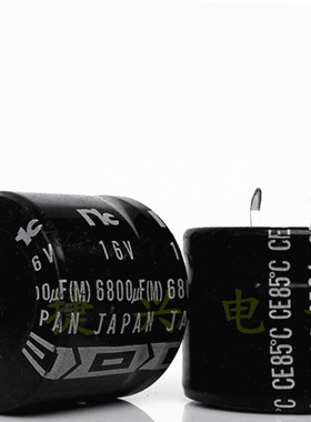 进口日本NIC 音频滤波电解电容 16V6800UF 6800UF16V 体积：30*25