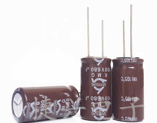 100V680UF 进口韩国三莹 电源控制器 铝电解电容 680UF100V 16X30