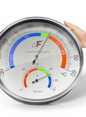 TH300大直径30cm室内温湿度计家用精准高精壁挂式温度计车间仓库