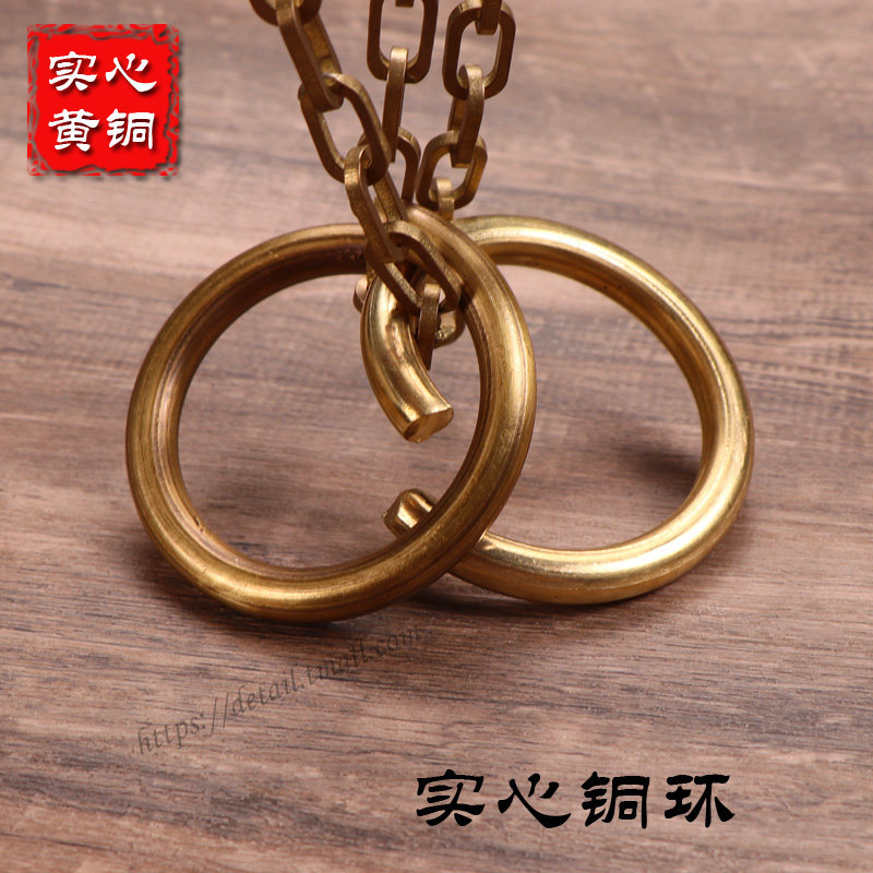 黄铜钥匙圈环开口圆环扁平扣子diy手工皮具五金配件黄铜材料