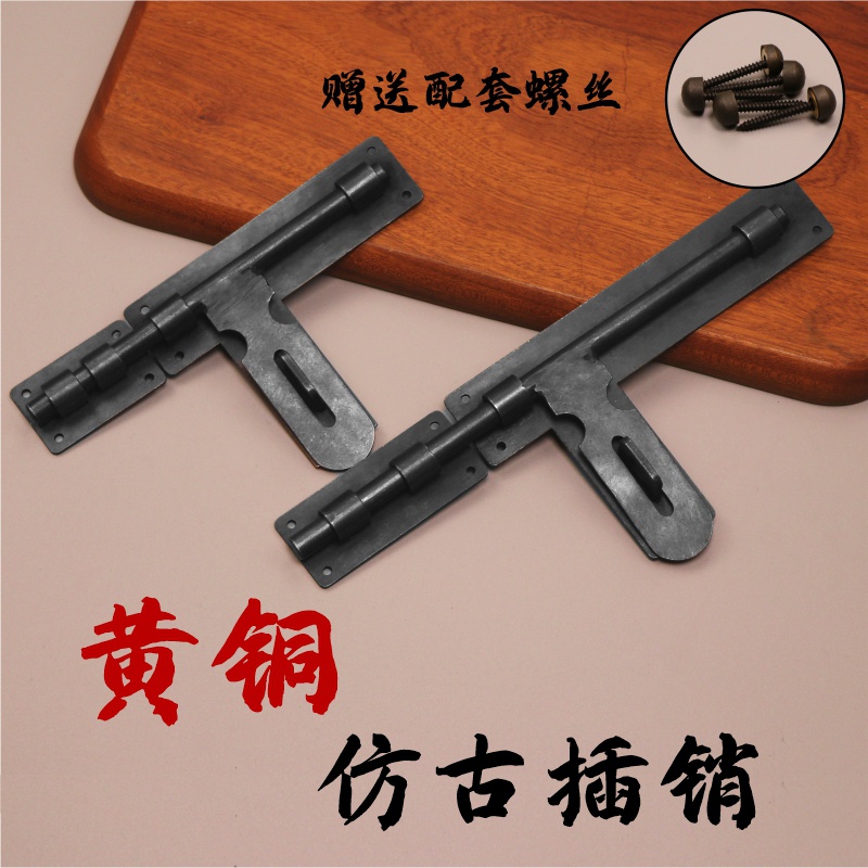 铜协童双孔黄铜木门仿古