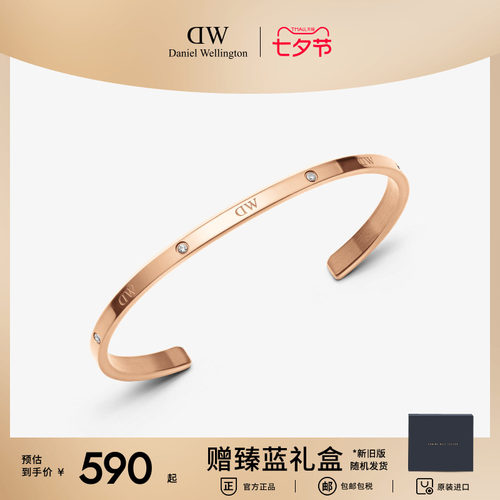 dw高颜值星辰素圈手镯情侣时尚