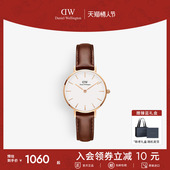 情人节礼物 DW手表女士PETITE皮质石英表女表轻奢小众欧美腕表