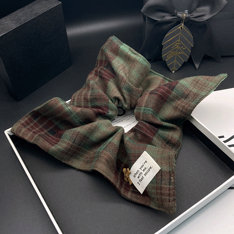 韩系复古撞色格子方巾大肠发圈简约新款扎头发方形蝴蝶结字母头绳,饰品/流行首饰/时尚饰品新,发饰,淘宝优惠券,粉丝福利购,淘宝优惠卷