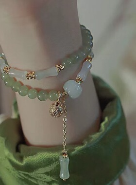 国风中式竹节串珠手链