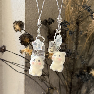 可爱猫咪植绒挂件相机包包钥匙扣手机壳手机链背包书包挂绳挂饰女