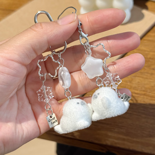 小海豹植绒挂件小清新手机链包包相机挂饰手机壳挂绳百搭钥匙扣链