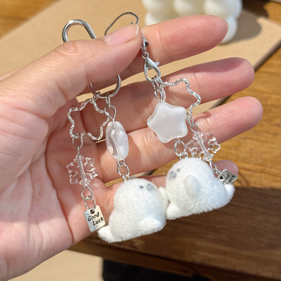 海豹植绒挂件小清新手机链挂饰