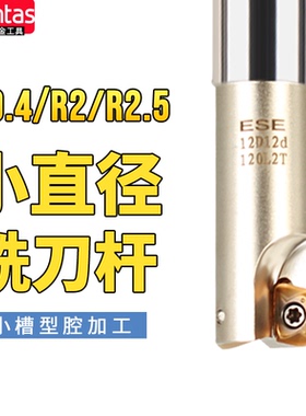 数控刀杆加工中心铣刀杆R2.5圆小径ESE立铣刀杆双刃R0.4 R0.8 R2