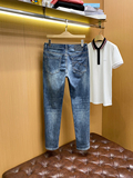 2024春夏男士修身小直筒牛仔裤QT2031-3508-P160，男装牛仔裤，钱塘6020-1