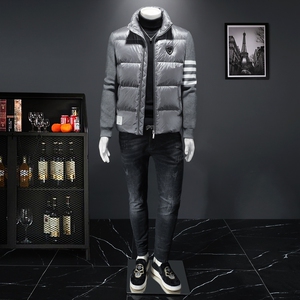 2024新款立领拼接羽绒服90白鸭绒 QT2031-13107-P360（控价470）图片