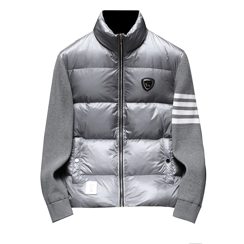 2024新款立领拼接羽绒服90白鸭绒QT2031-13107-P360（控价480）,男装羽绒服,钱塘6020-1