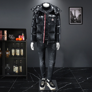 新款连帽羽绒服90白鸭绒可脱卸 QT2031-13266-P480（控价620）图片