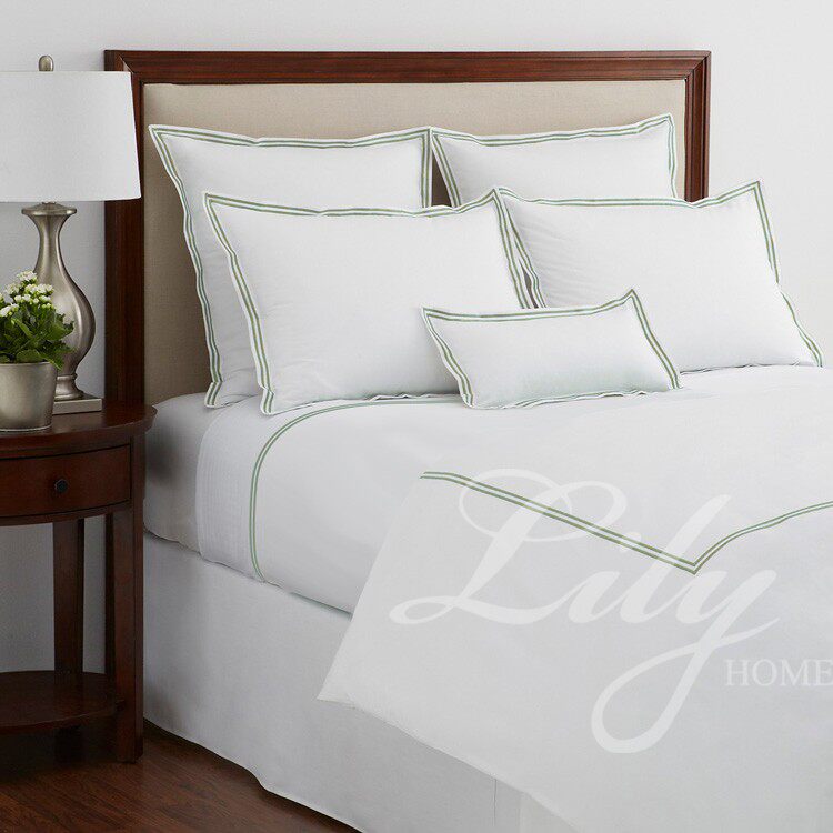 豪森 美式简约100支全棉贡缎外贸床品四件套厚实纯棉出口原单软装