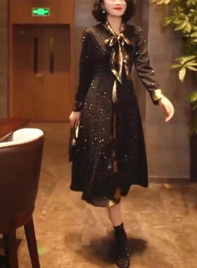 今年流行特惠23783大爱美依缘2025新款赫本风法式时尚连衣裙