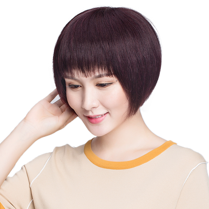 优丽卡真人发丝逼真自然假发头套