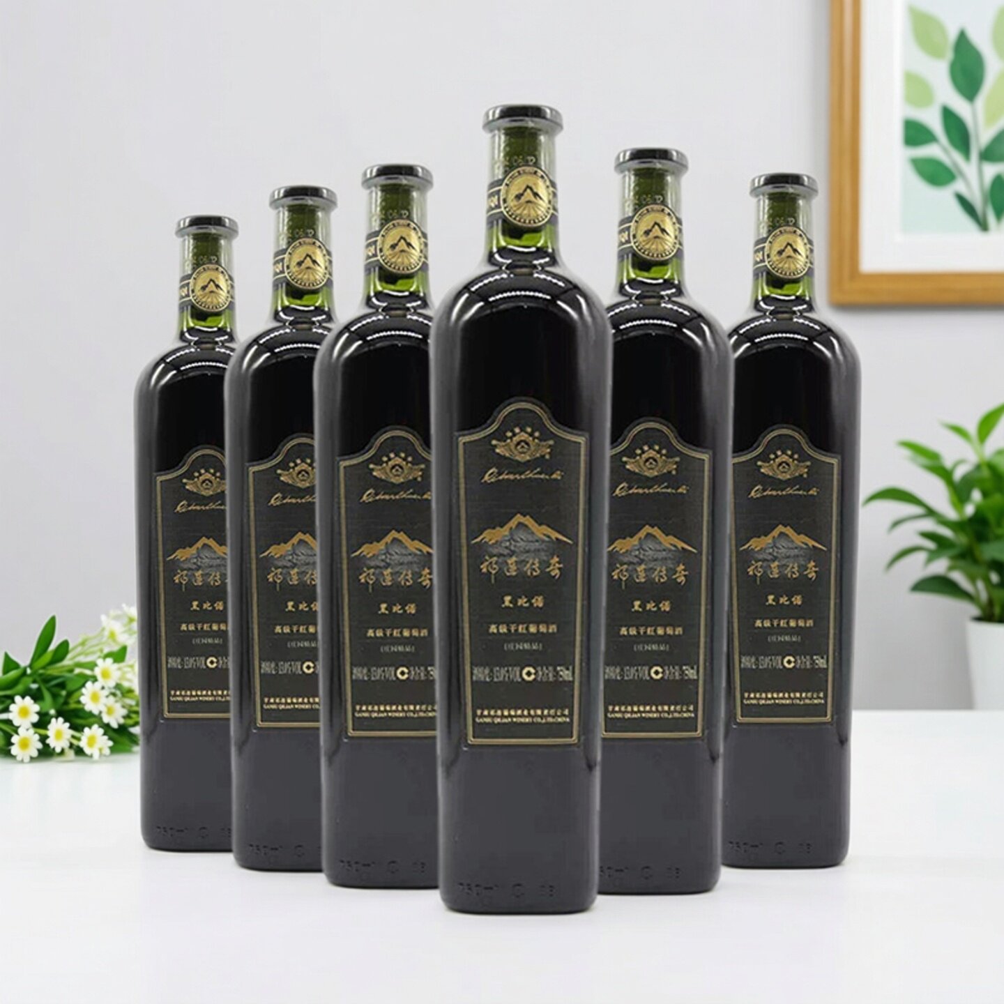 祁连传奇黑比诺干红葡萄酒张掖祁连干红黑比诺葡萄酒红酒整箱6支