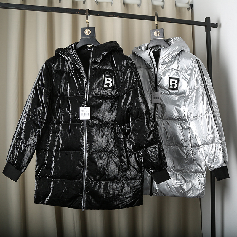 户外三防涂层面料！90绒！冬季中长款男士上衣亮面连帽羽绒服外套