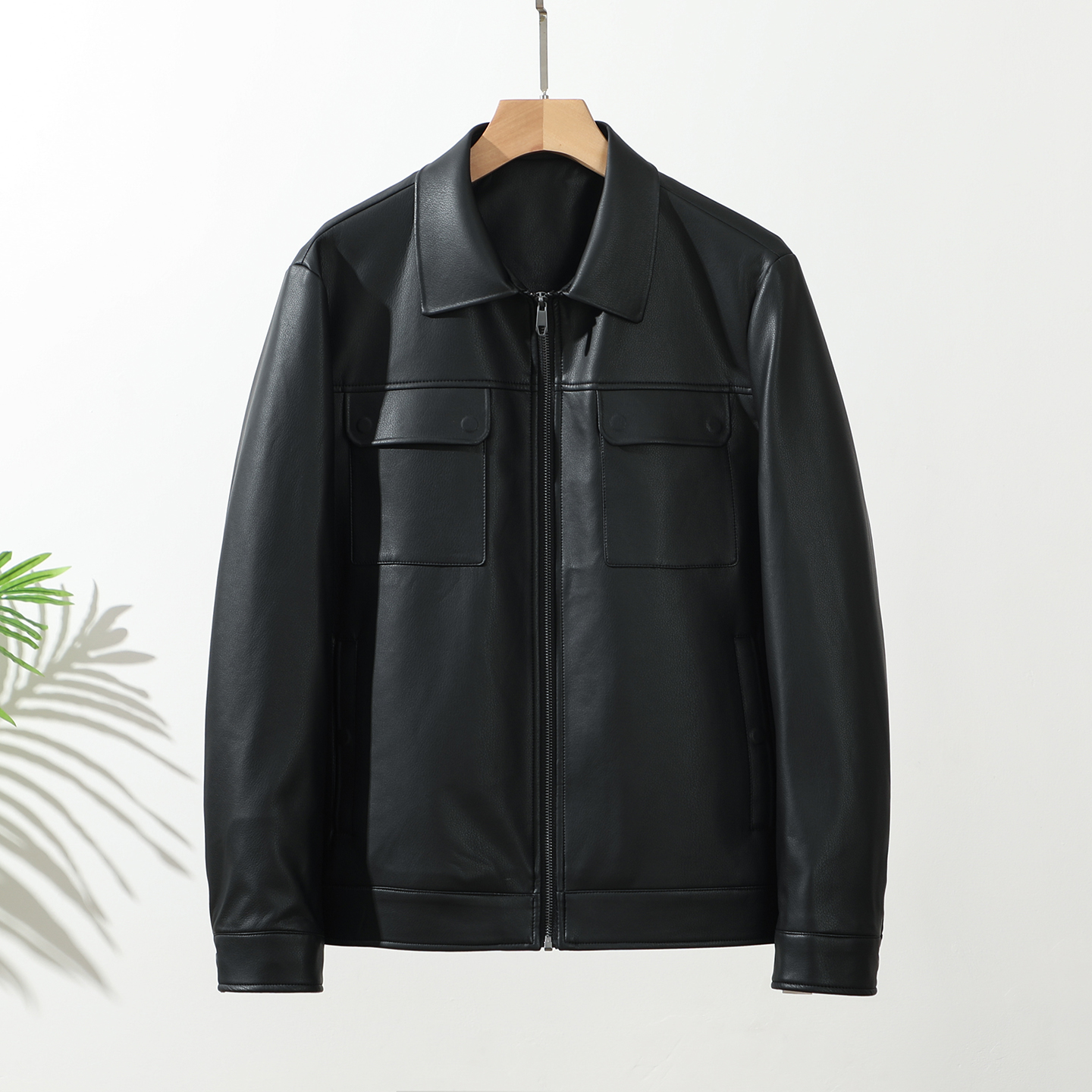 ODM设计公司订单男士夹克皮衣