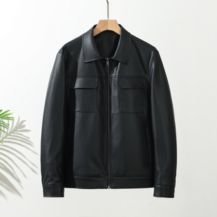 PU皮男士 柔软手感 翻领工装 秋冬新款 夹克皮衣潮 ODM设计公司订单