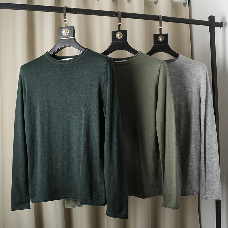 绵羊毛混纺！外贸工厂男装针织衫