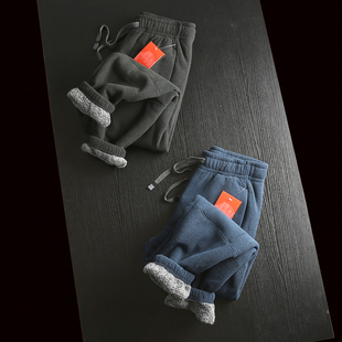 这个是真的厚！北方冬季可穿！冬季羊羔毛内里加绒男士保暖休闲裤