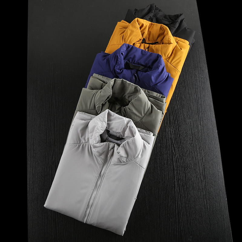 内里绗棉加绒！外贸工厂男装 冬季新款立领纯色打底百搭马甲背心