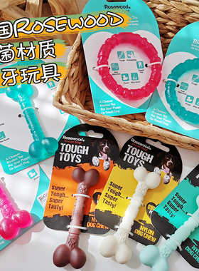 英国Rosewood中小型犬抗菌磨牙玩具宠物狗狗洁齿耐咬抑菌骨头玩具