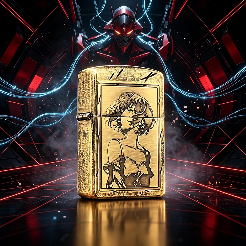 EVA绫波丽手雕zippo打火机