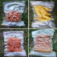 Чистый рисунок накачанный вакуумный пакет с пищевой продовольственной упаковкой Плотный коммерческий молнии охлажденной самостоятельной одноразовой пакет