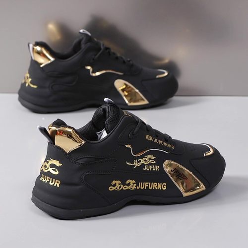 真皮透气休闲运动潮百搭老爹鞋男