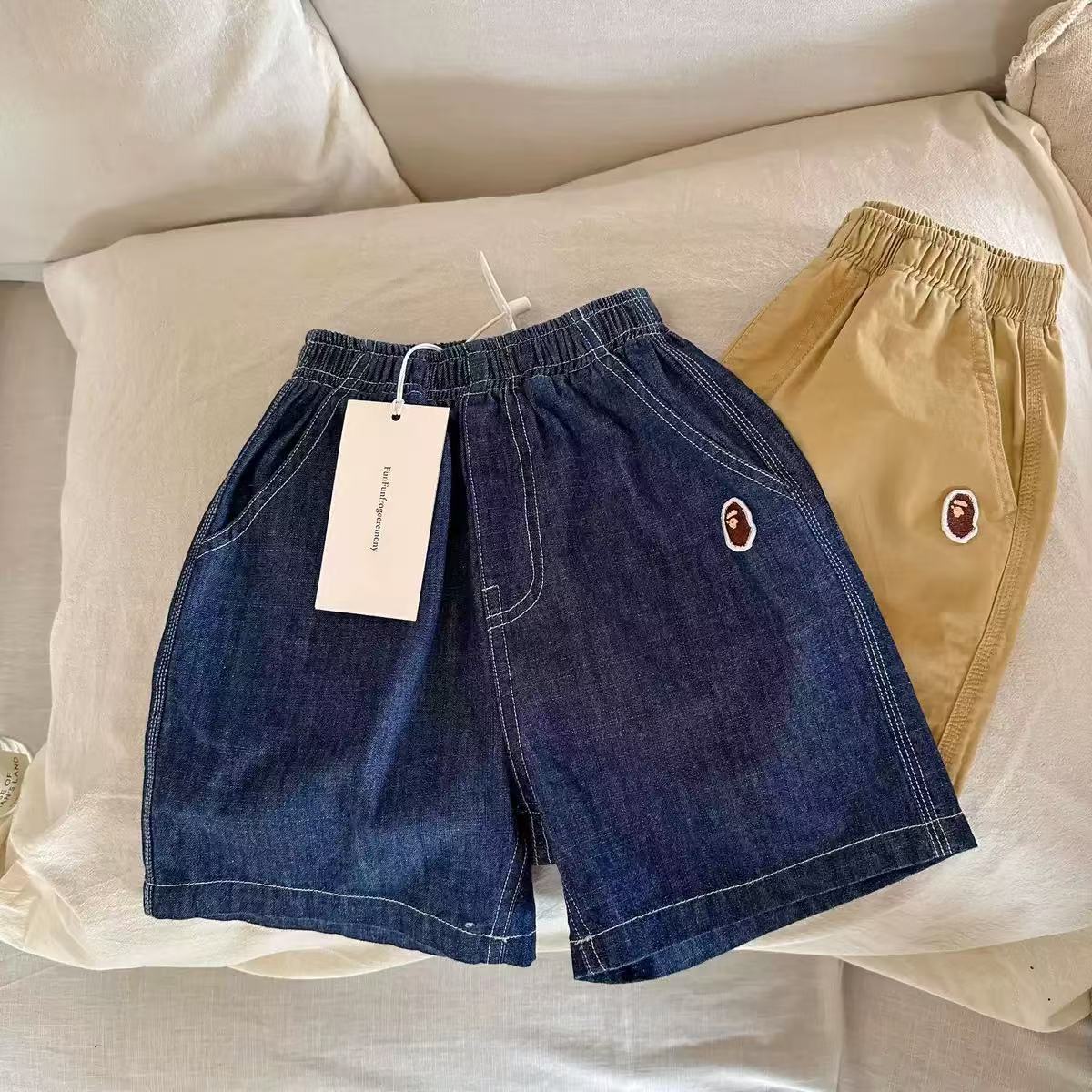 儿童牛仔短裤男薄款2025夏季新款