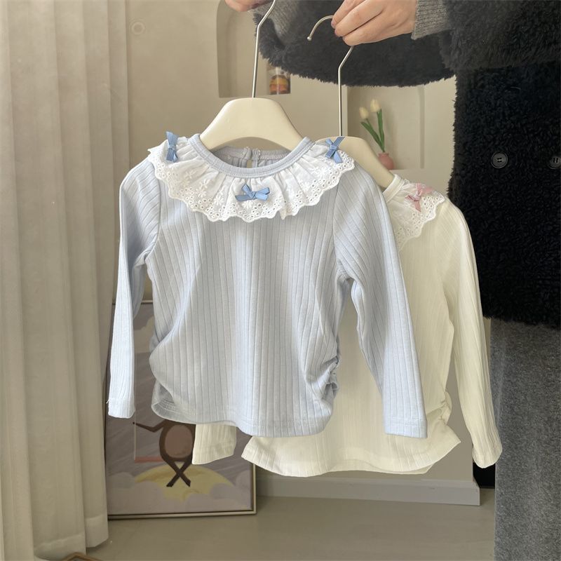 女童娃娃领长袖T恤春秋时尚