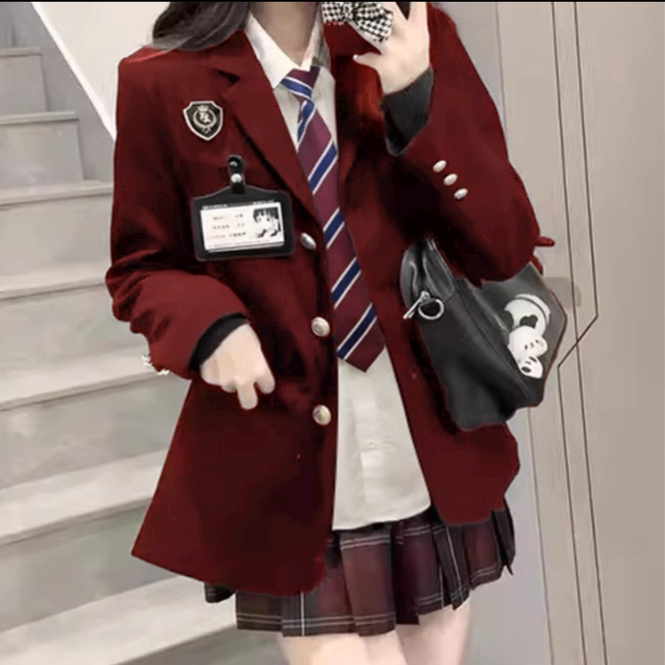 2025新款外套女春秋韩版百搭气质小个子休闲小西装学院风搭百褶裙