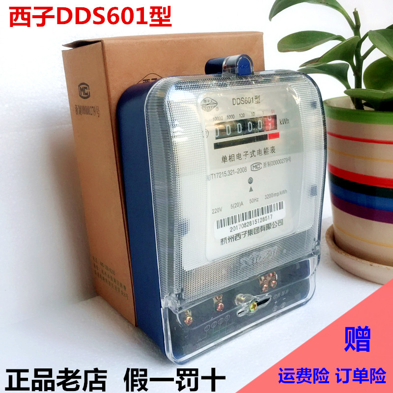 杭州西子DDS601型电表 单相电子式电能表记电表火表电度表20A40A