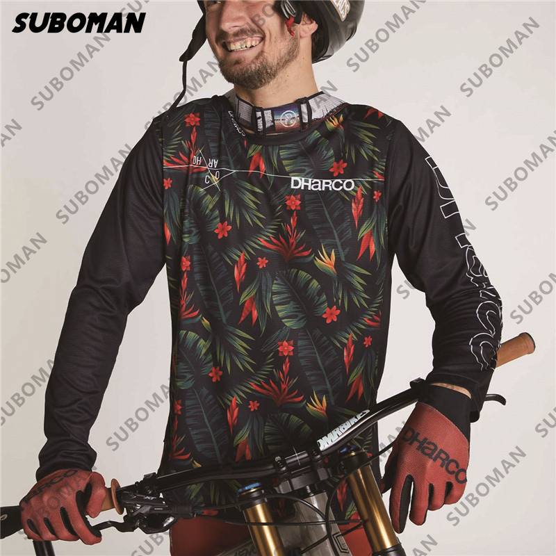 DHARCO 新款赛车速降球衣山地自行车摩托车骑行服长袖速干衣