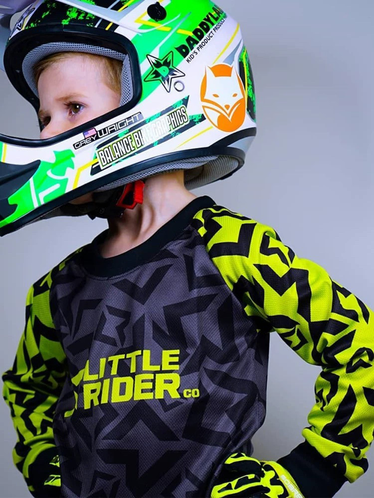 LITTLE RIDER儿童运动速干长袖衣BMX小轮车平衡滑步车快干骑行服