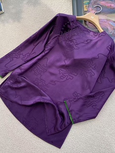 套装 复古国风宽松圆领盘扣紫色衬衣阔腿裤 新中式 系列 询价私信