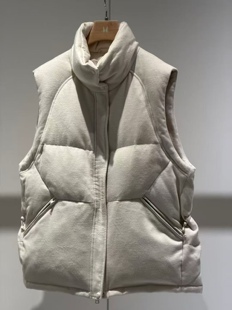 设计师正版 时尚 百搭气质立领拉链羽绒马甲外套 女 2025秋冬新款