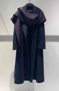 设计感十足双面呢子长款 气质大衣女 2025秋冬新款 设计师正版