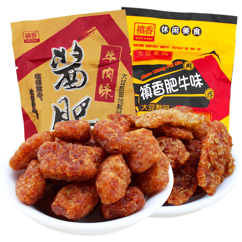 禛香肥牛酱肥8090后怀旧零食儿时小零食小吃休闲食品辣条麻辣素肉